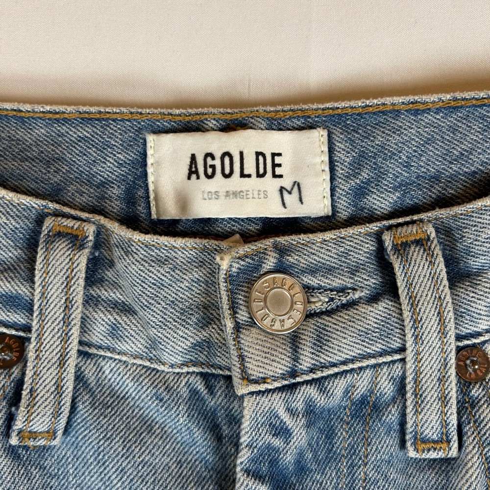AGOLDE‎ Pinch High Waisted Light Wash Straight Leg Jeans Size 24 - Picture 11 of 11